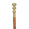 Design Toscano Empress Collection: Brass Capstick Solid Hardwood Walking Stick TV6184